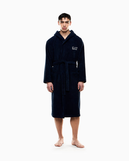 EA7 Cotton terry bathrobe