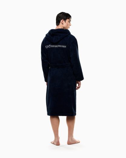 EA7 Cotton terry bathrobe