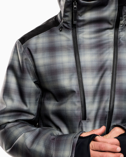 EA7 Technical ski jacket in a check motif with STRATUM7 padding