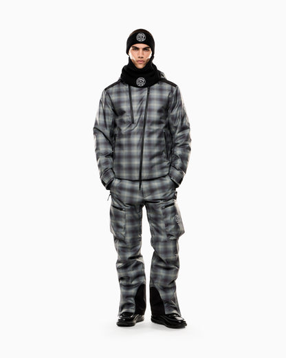 EA7 Technical ski jacket in a check motif with STRATUM7 padding