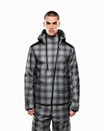 EA7 Technical ski jacket in a check motif with STRATUM7 padding