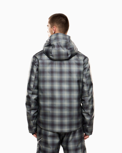 EA7 Technical ski jacket in a check motif with STRATUM7 padding