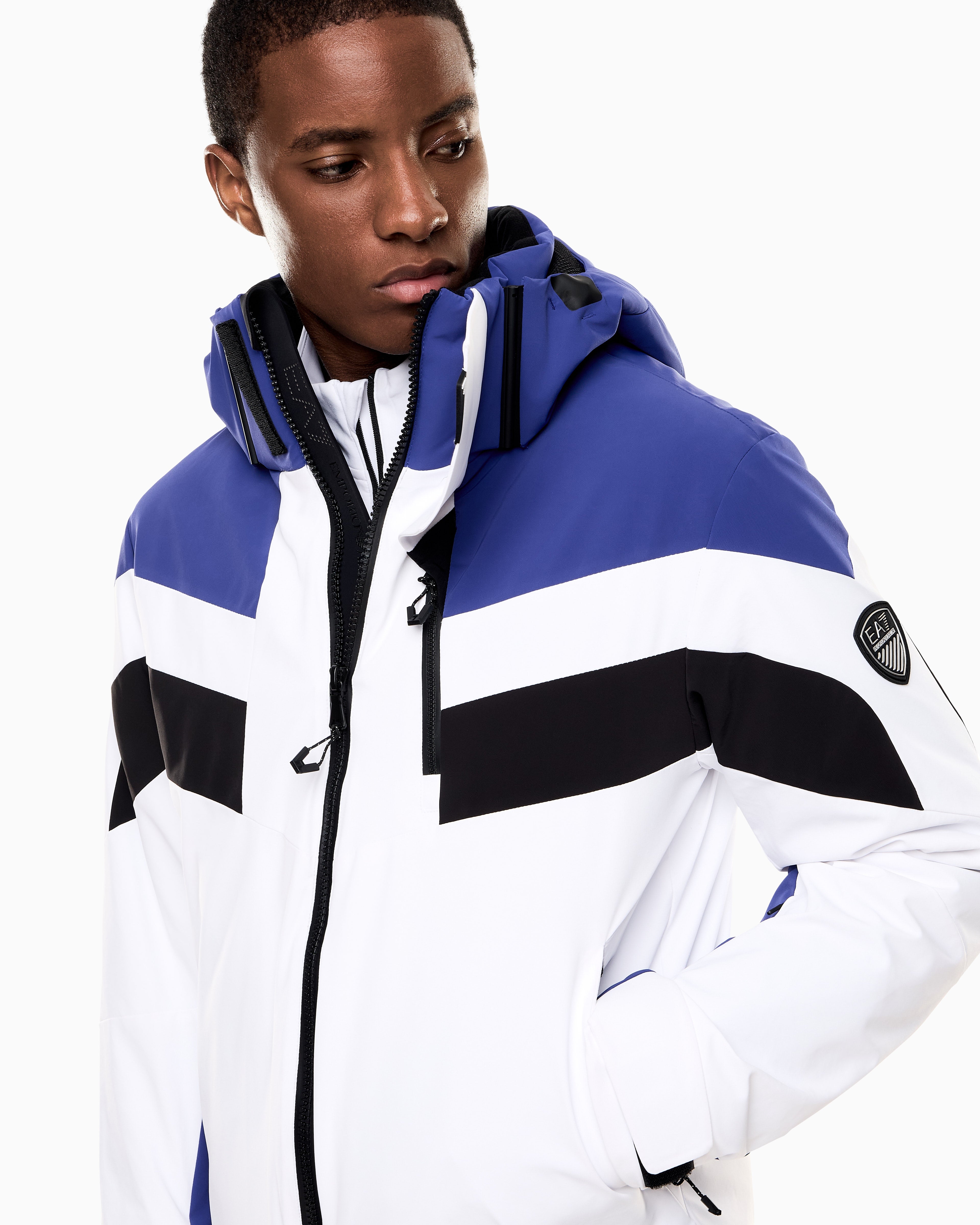 EA7 Technical ski jacket in technical fabric with STRATUM7 padding