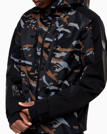 EA7 Technical ski jacket in PROTECTUM7 technical fabric with STRATUM7 padding