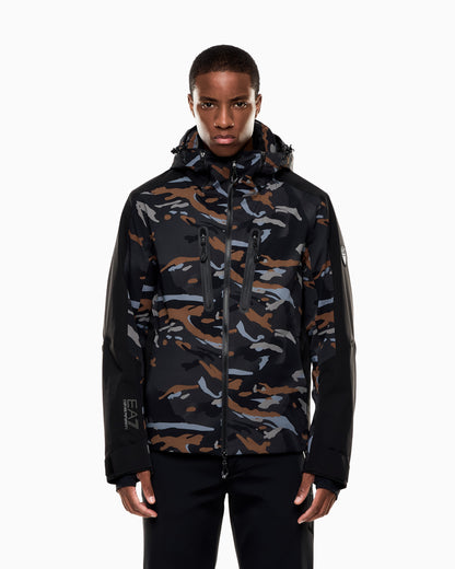 EA7 Technical ski jacket in PROTECTUM7 technical fabric with STRATUM7 padding