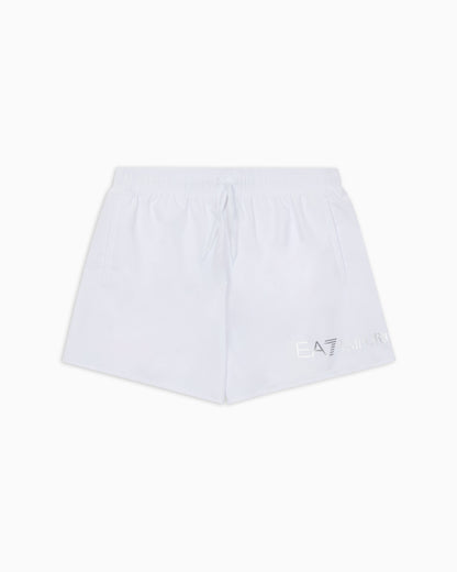 EA7 Swim shorts with a drawstring waist and side pockets