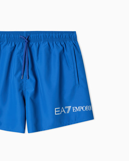 EA7 Swim shorts with a drawstring waist and side pockets