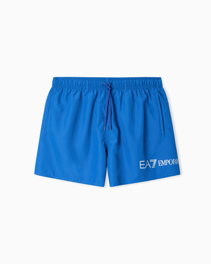 EA7 Swim shorts with a drawstring waist and side pockets