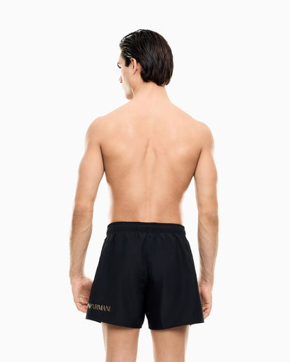 EA7 Swim shorts with a drawstring waist and side pockets