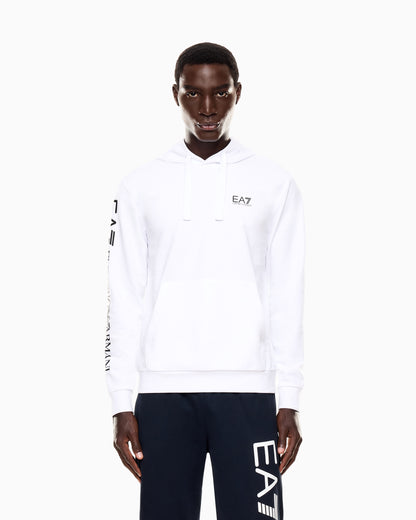 EA7 Pullover sweatshirt in cotton with a hood Logo Series