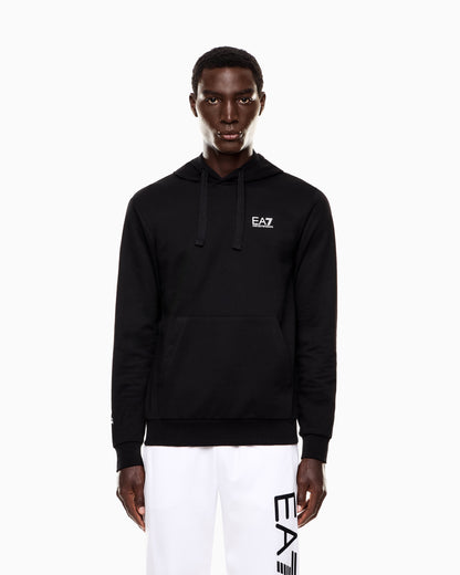 EA7 Pullover sweatshirt in cotton with a hood Logo Series