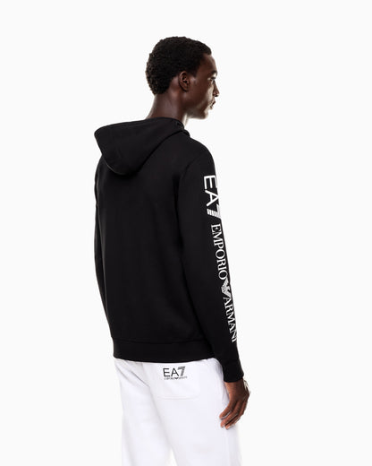 EA7 Pullover sweatshirt in cotton with a hood Logo Series