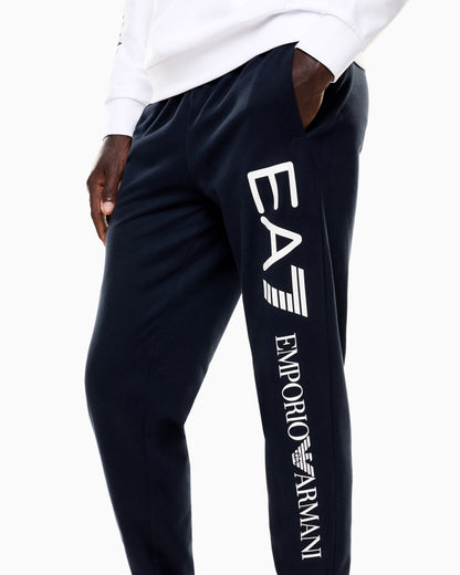 EA7 Logo joggers in slim-fit cotton with pockets Logo Series