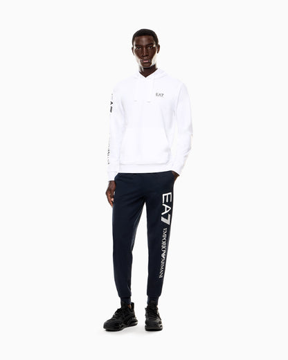 EA7 Logo joggers in slim-fit cotton with pockets Logo Series