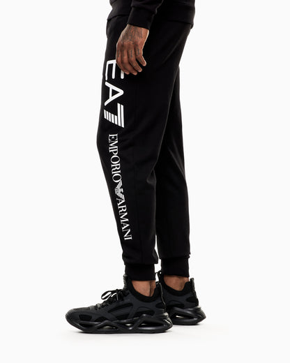 EA7 Logo joggers in slim-fit cotton with pockets Logo Series