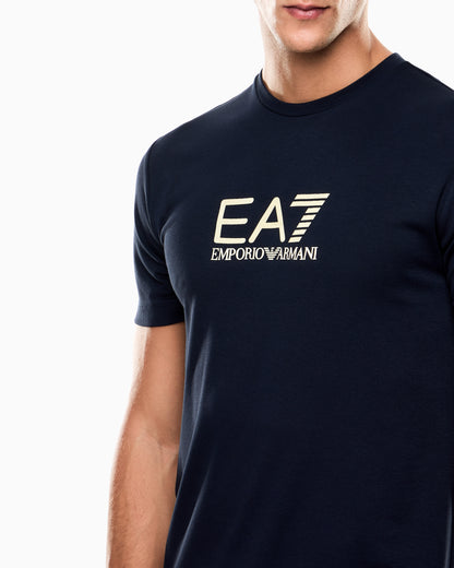 EA7 Gold Label viscose-blend crew-neck T-shirt