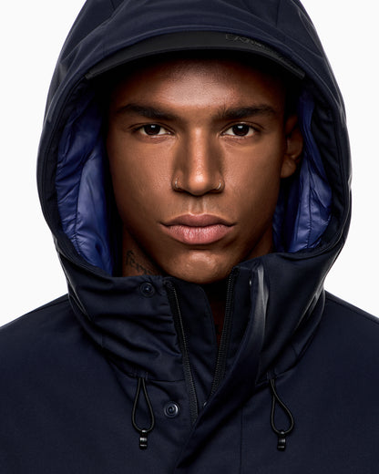 EA7 ASV padded hooded parka in recycled technical fabric