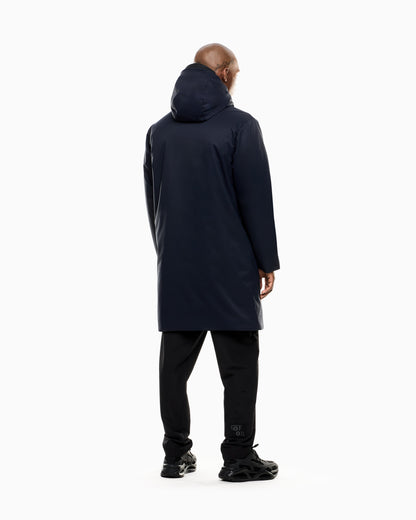 EA7 ASV padded hooded parka in recycled technical fabric