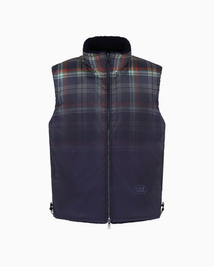 EA7 Golf Club reversible gilet in nylon and teddy-effect fabric
