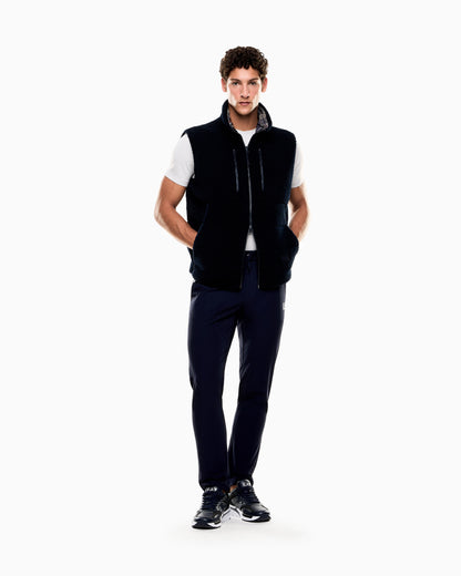 EA7 Golf Club reversible gilet in nylon and teddy-effect fabric