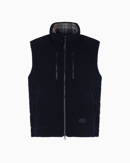 EA7 Golf Club reversible gilet in nylon and teddy-effect fabric