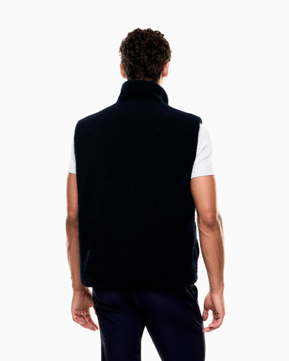 EA7 Golf Club reversible gilet in nylon and teddy-effect fabric