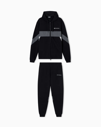 EA7 Athletic Colour Block cotton-blend tracksuit