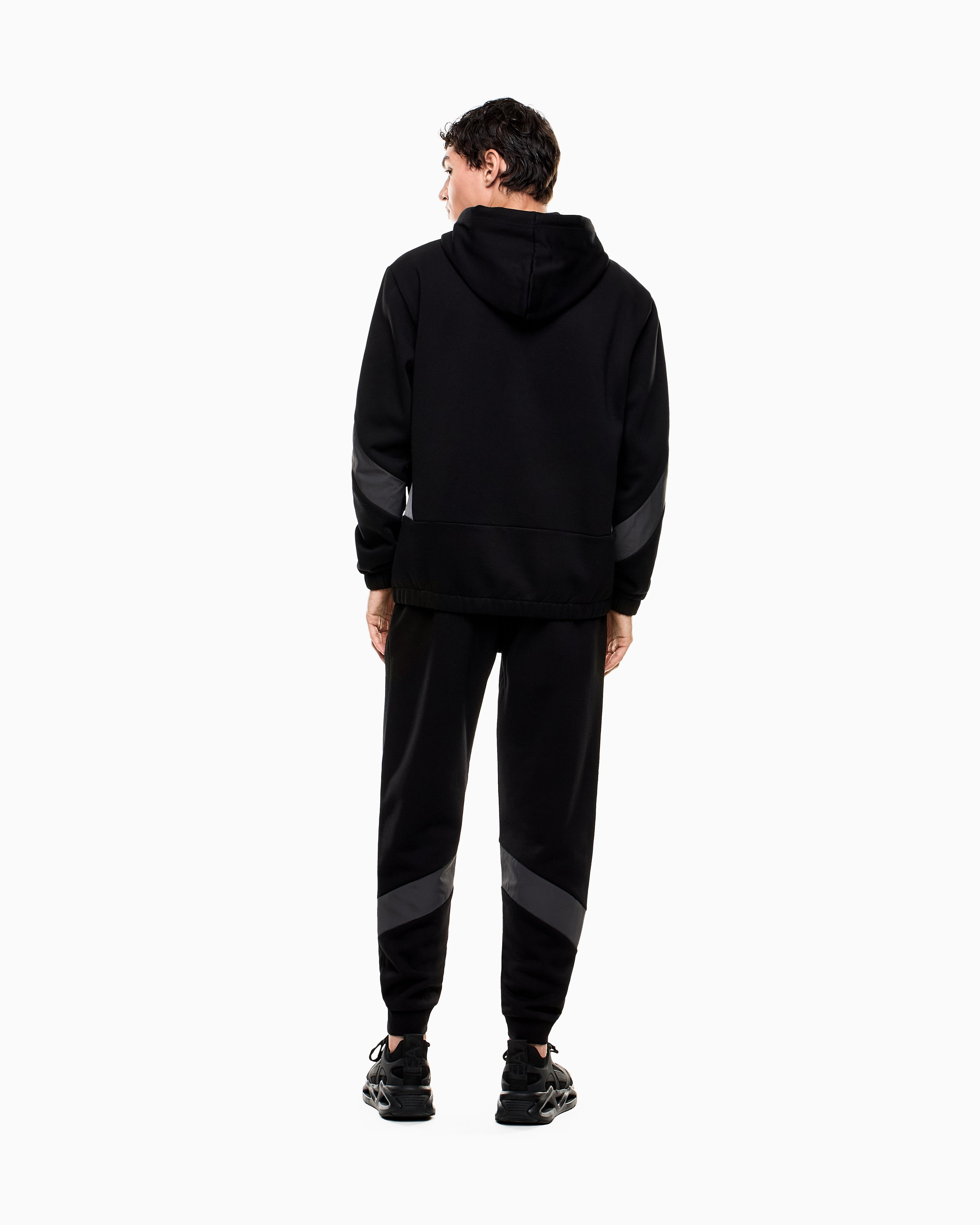 EA7 Athletic Colour Block cotton-blend tracksuit