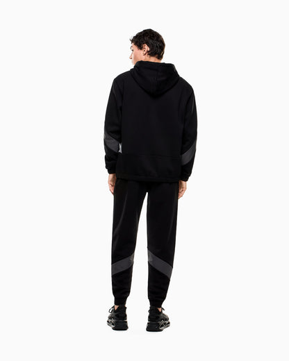 EA7 Athletic Colour Block cotton-blend tracksuit