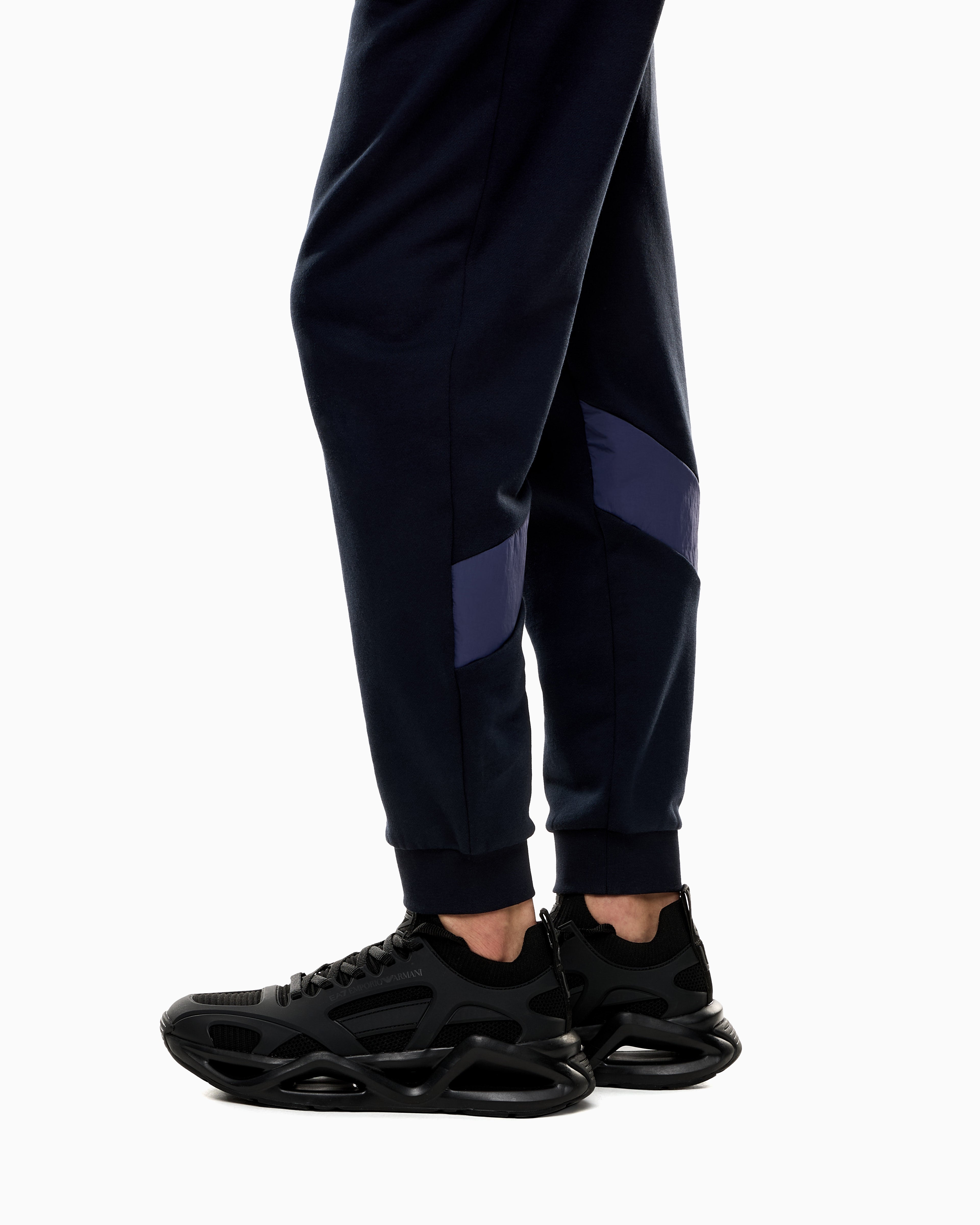 EA7 Athletic Colour Block cotton-blend tracksuit