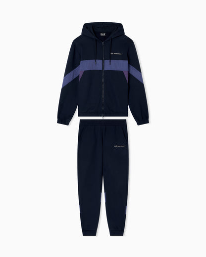 EA7 Athletic Colour Block cotton-blend tracksuit