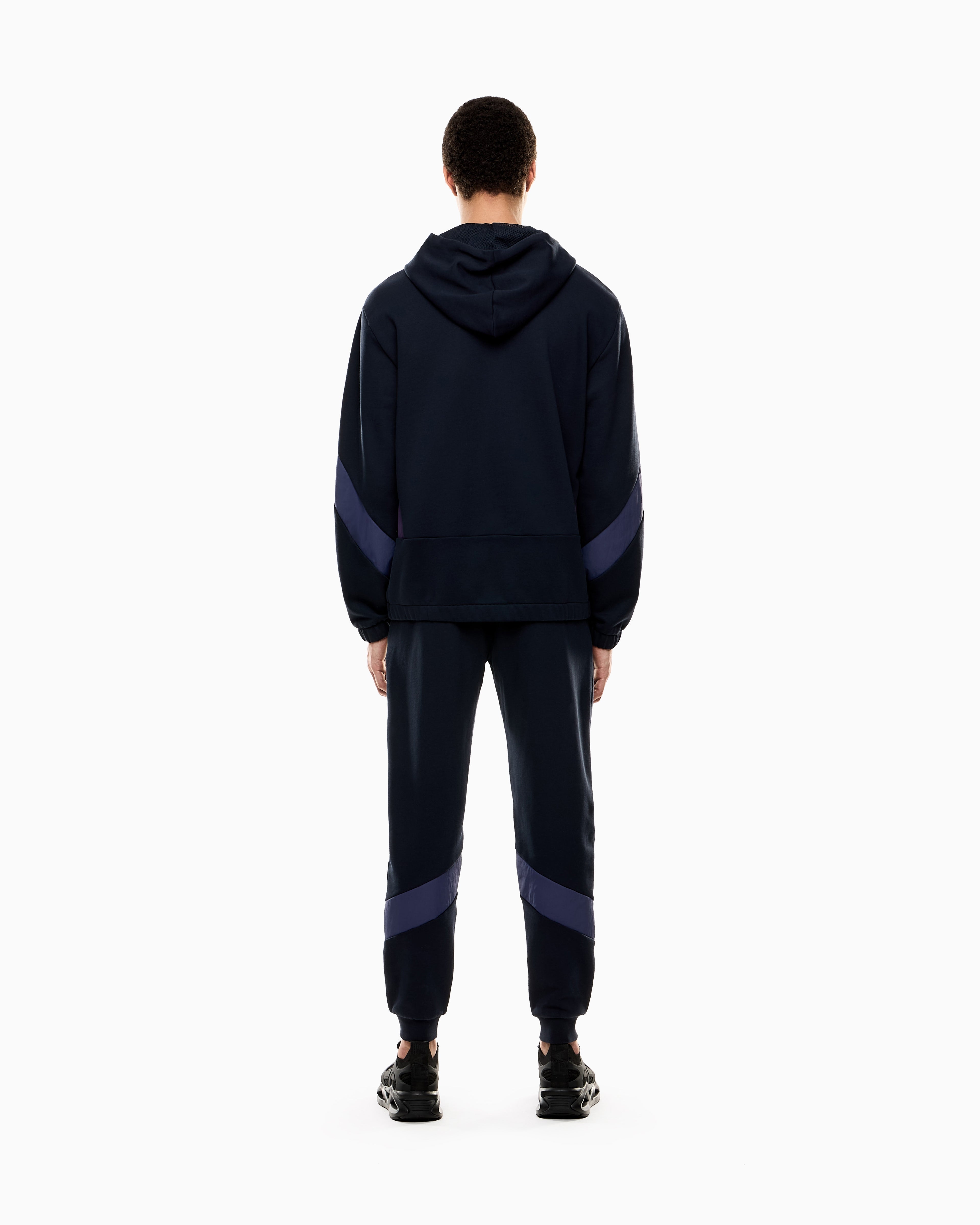 EA7 Athletic Colour Block cotton-blend tracksuit