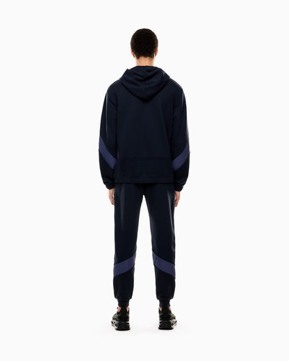 EA7 Athletic Colour Block cotton-blend tracksuit