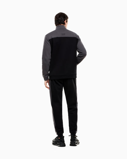 EA7 ASV Athletic Colour Block organic cotton-blend tracksuit