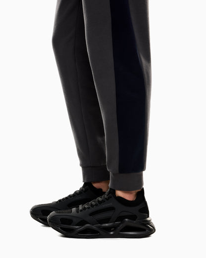 EA7 ASV Athletic Colour Block organic cotton-blend tracksuit