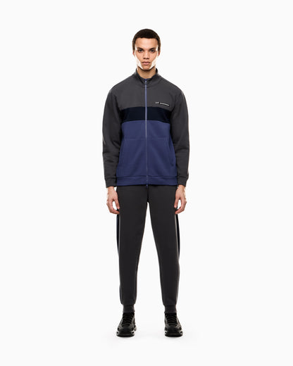 EA7 ASV Athletic Colour Block organic cotton-blend tracksuit