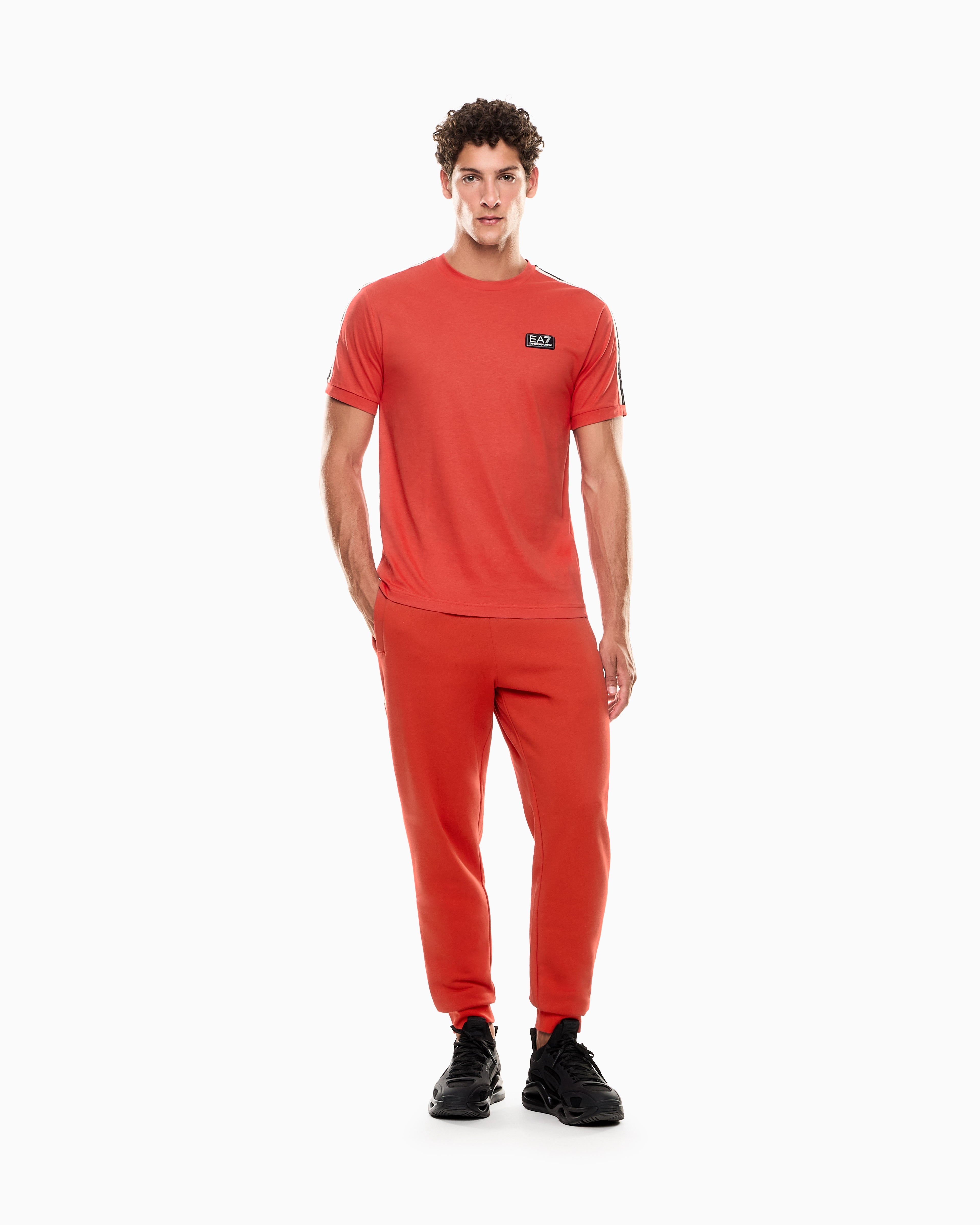EA7 Logo Series cotton-jersey T-shirt