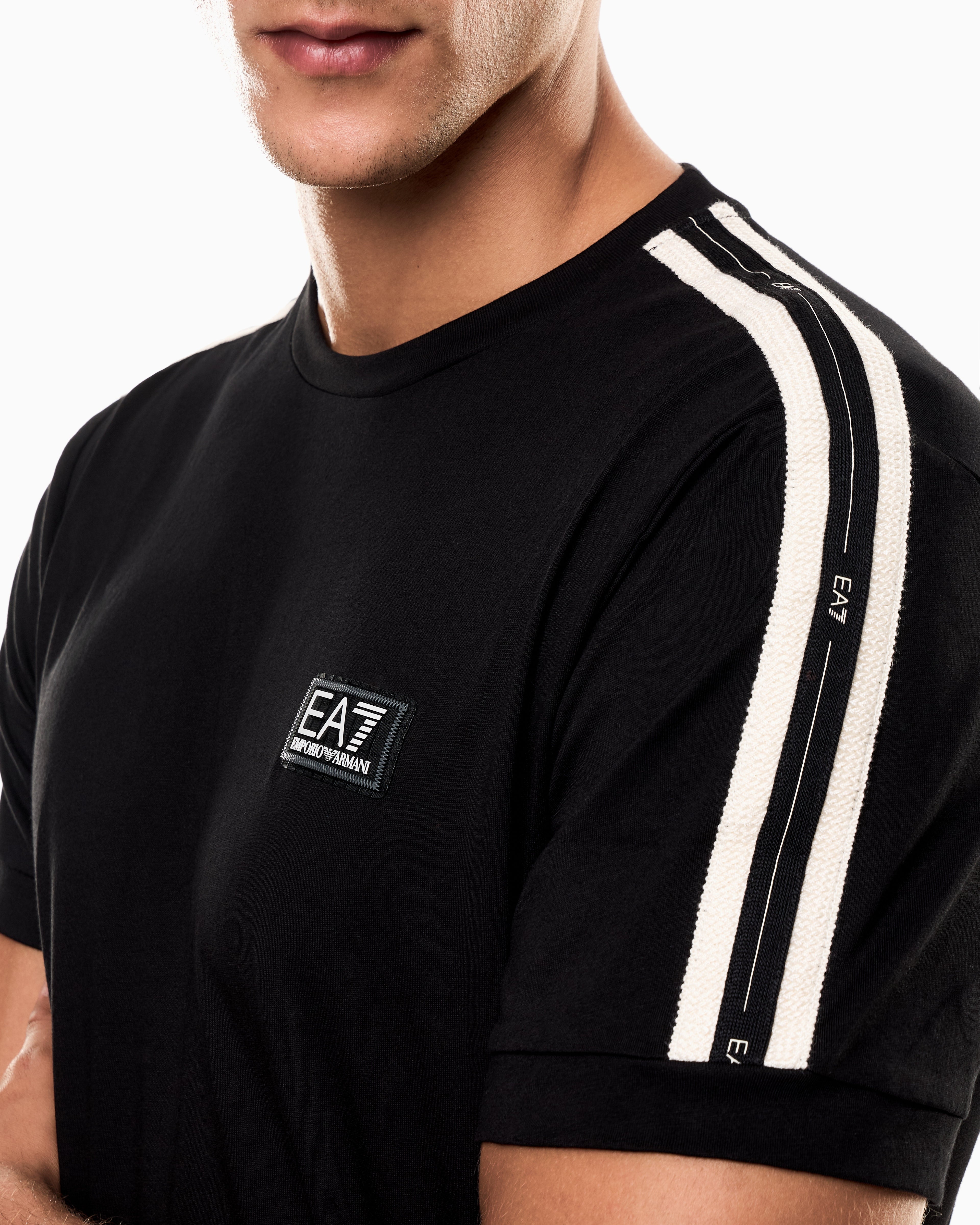EA7 Logo Series cotton-jersey T-shirt