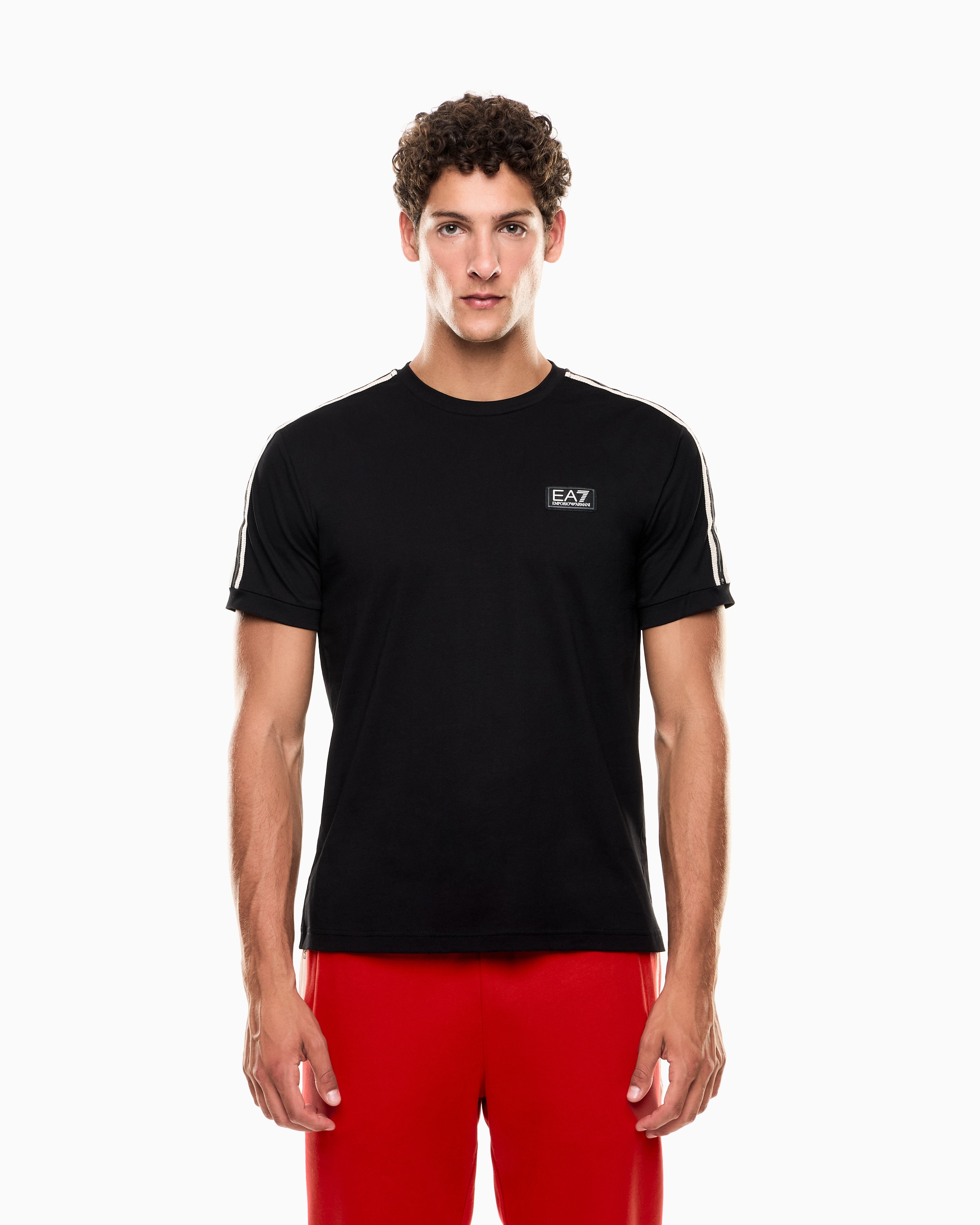 EA7 Logo Series cotton-jersey T-shirt