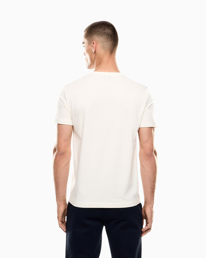 EA7 ASV 7 Lines cotton-blend jersey crew-neck T-shirt