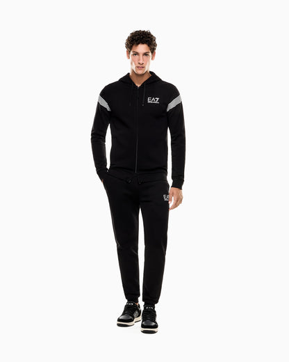 EA7 ASV 7 Lines cotton-blend jersey tracksuit