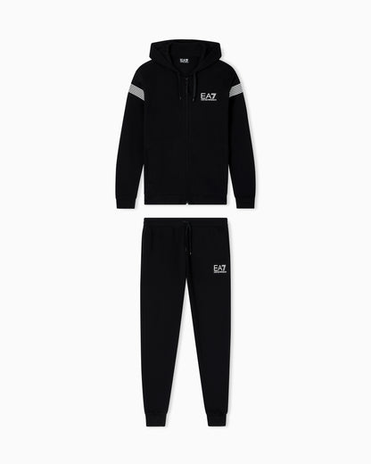 EA7 ASV 7 Lines cotton-blend jersey tracksuit