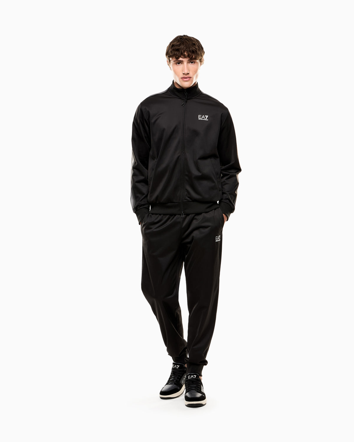 EA7 ASV 7 Lines tracksuit in recycled technical fabric