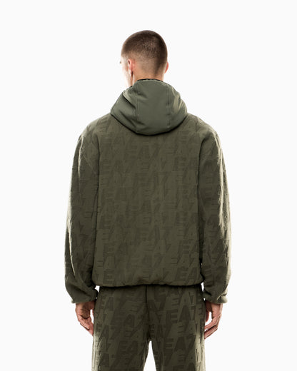 EA7 Logo Series hooded sweatshirt in polar fleece with nylon inserts