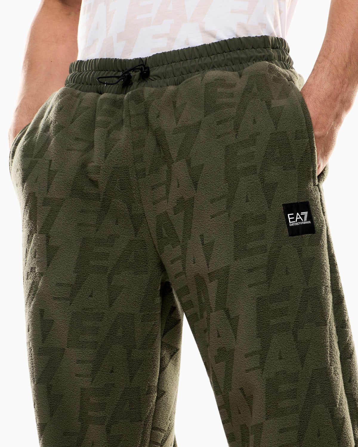 EA7 Logo Series polar fleece joggers
