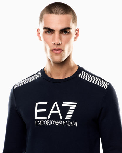 EA7 ASV 7 Lines crew-neck sweatshirt in a cotton blend