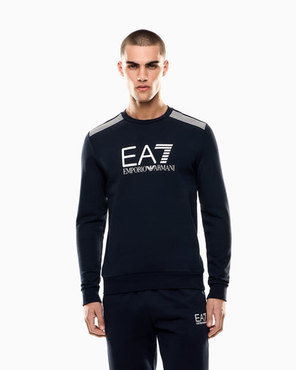 EA7 ASV 7 Lines crew-neck sweatshirt in a cotton blend