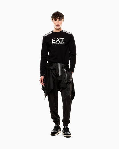 EA7 ASV 7 Lines crew-neck sweatshirt in a cotton blend
