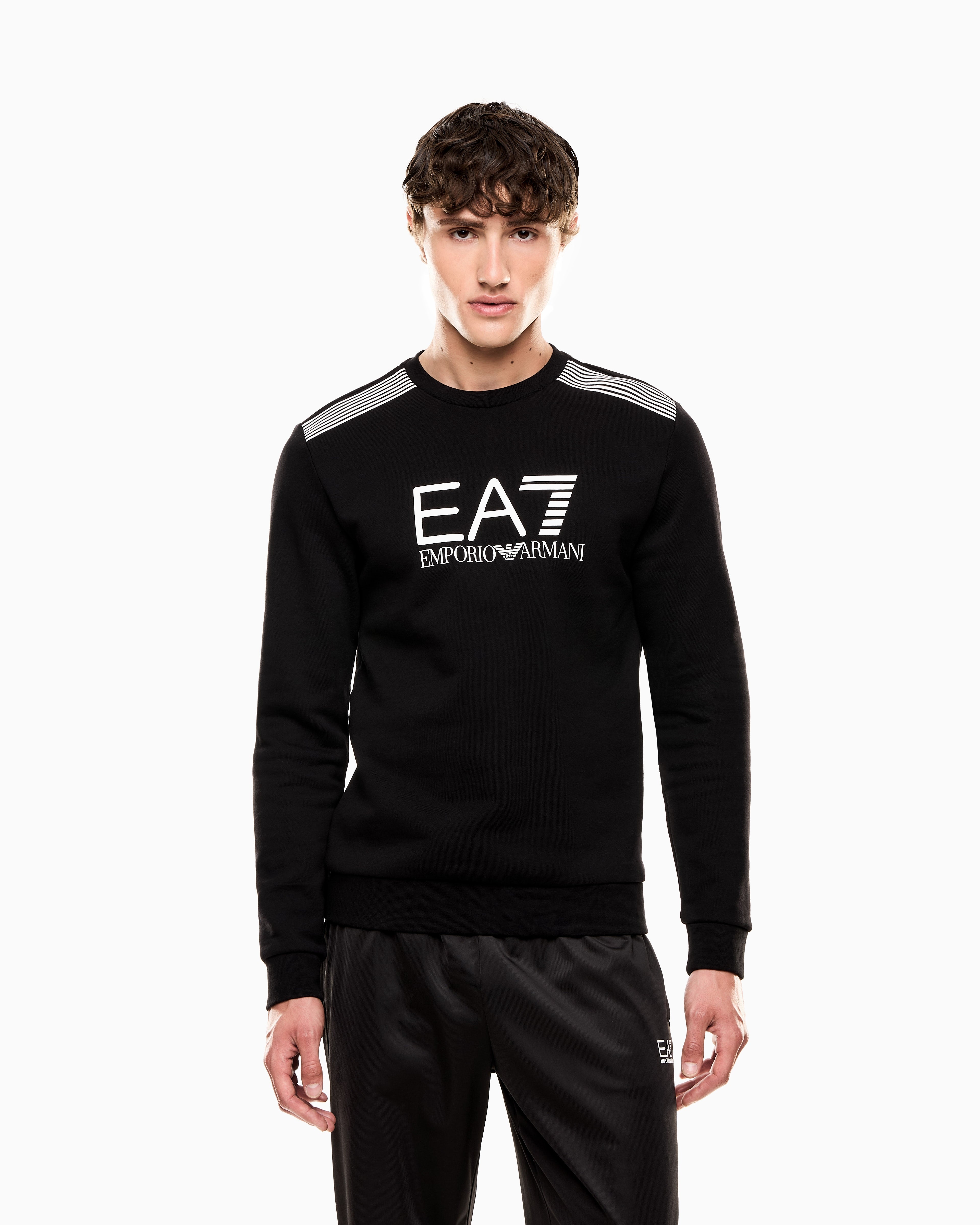 EA7 ASV 7 Lines crew-neck sweatshirt in a cotton blend