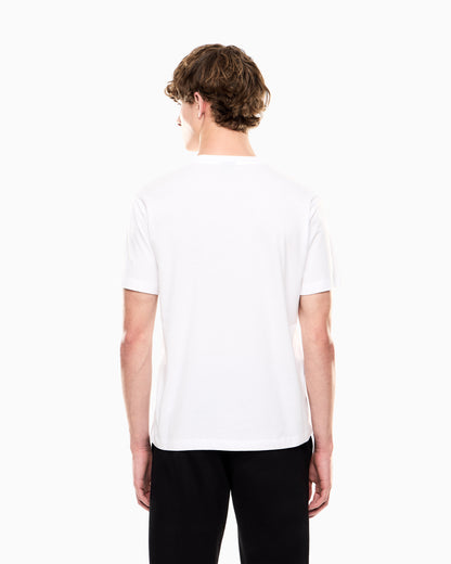 EA7 Logo Series cotton T-shirt with oversized logo